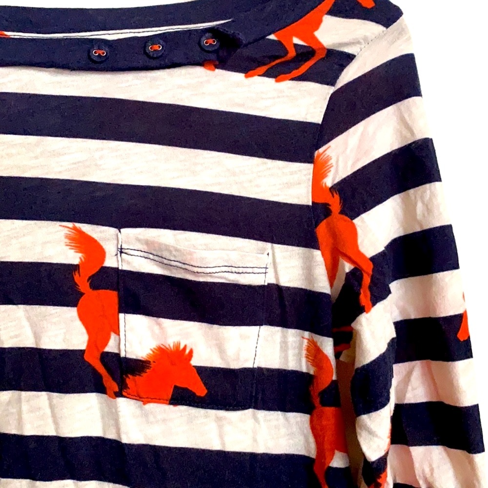 Anthropologie Bright Horses Stripe Knit Button Top - Picture 6 of 11